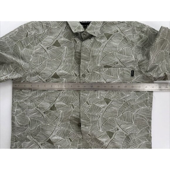 Molokai Surf‎ Co. Shirt Men's Medium Button Down Floral Hawaiian Floral Surfer - Picture 10 of 11